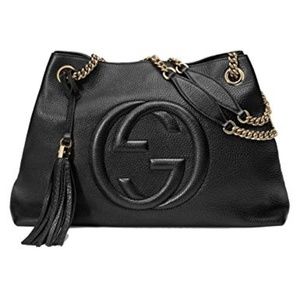 Gucci Soho Pebbled Calfskin Chain Shoulder Bag